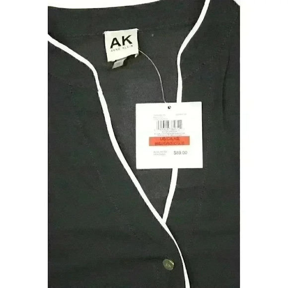 NEW! Anne Klein Women's XS Long Sleeve Combo Button Down Blouse NWT $89 - Picture 3 of 3